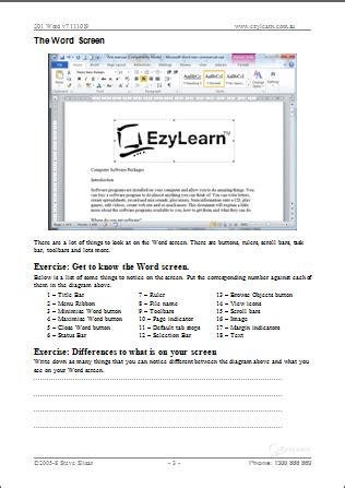 Image result for Free Printable Microsoft Word Lessons