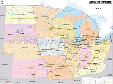 Afbeeldingsresultaten voor Midwest Map