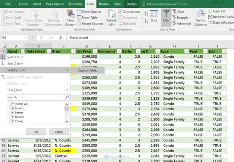 Image result for Excel Table Sort