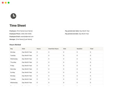Image result for Time Summary Sheet Acocunting
