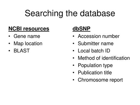 Image result for dbSNP Database PPT