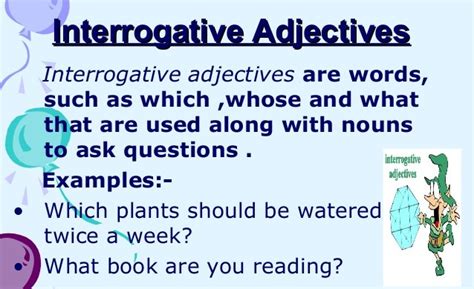 Image result for Interrogative Adjective Definition