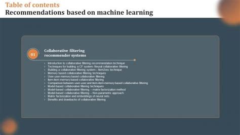 Image result for Machine Learning Table of Content PPT