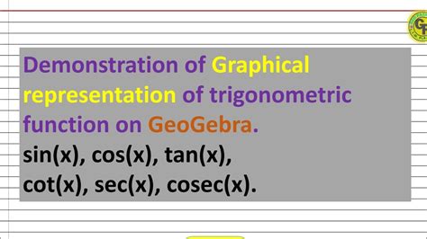 Image result for Graphical Representation of Trigonometric Functions