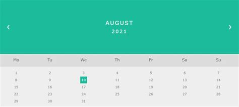 Image result for Calendar Layout HTML