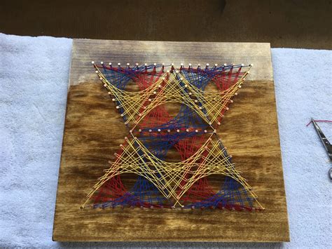 Image result for String Art Triangle Pattern