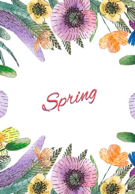 Spring Background A4 Portrait に対する画像結果