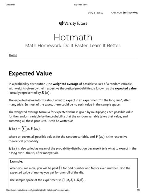 Image result for Expected Value of Probability Distribution Function