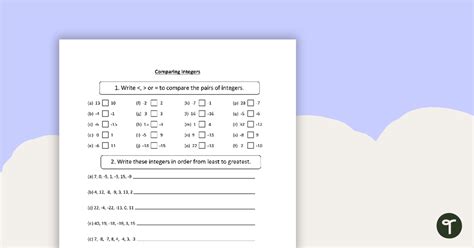 Image result for Negative Numbers Workshet