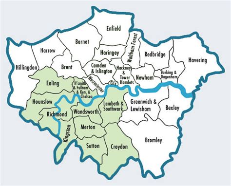 Image result for Postcode Map of SW London