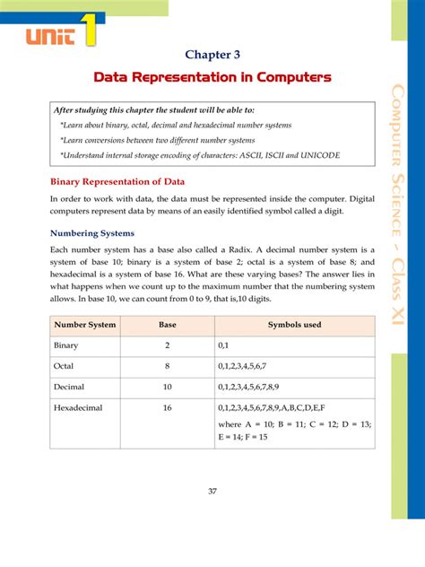 Toradh íomhá ar Data Representation in Computer PDF