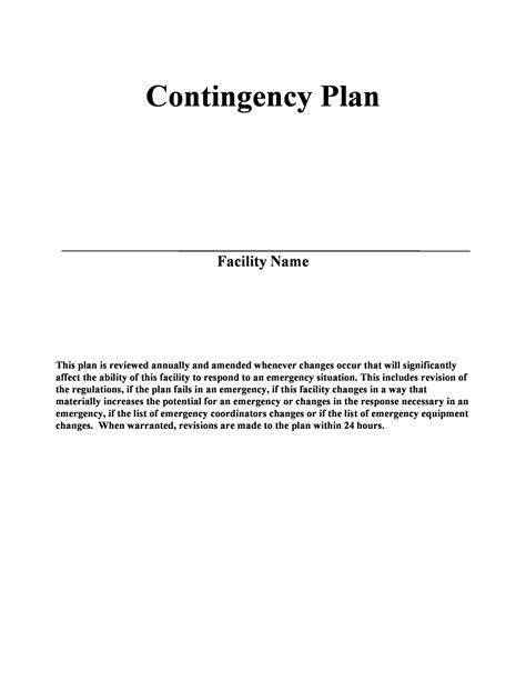 Image result for Contingency Plan Sample