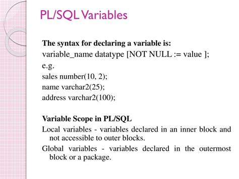 PL/SQL Variable ਲਈ ਪ੍ਰਤੀਬਿੰਬ ਨਤੀਜਾ