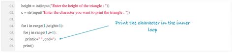 Image result for How to Print a Number Triangle Python