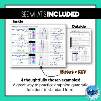 Image result for Quadratic Functions Notes in a Notebook