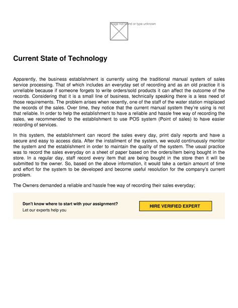 Toradh íomhá ar Current State of Technology Infrastructure