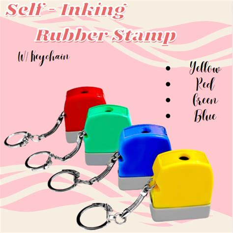 Image result for Key Ring in Color Self-Inking Stamp