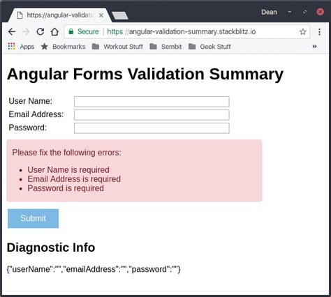 Toradh íomhá ar Validation for Contact Form in Angular