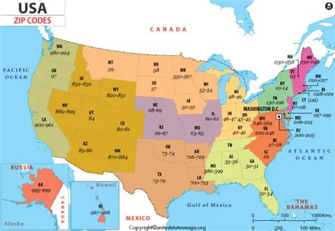 US Zip Code Map | Zip code Map of US