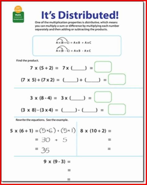 Image result for Distributive Property Examples 3rd Grade