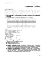 Image result for Assignment Problem 9