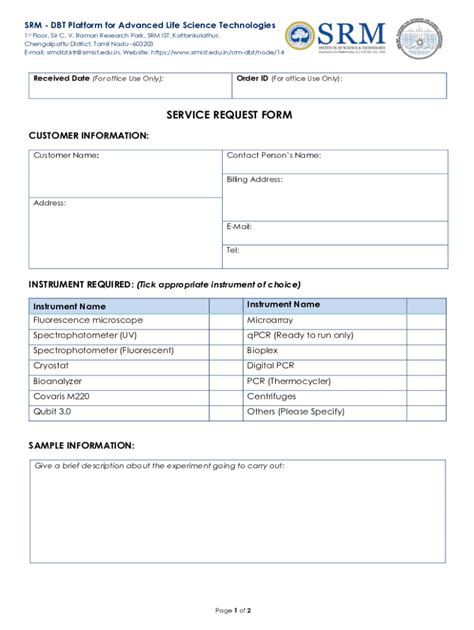 Image result for Service Request Form Format