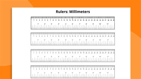 Afbeeldingsresultaten voor Printable Metric Ruler