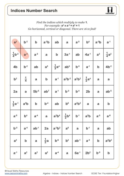 Image result for Full Number Index Worksheet