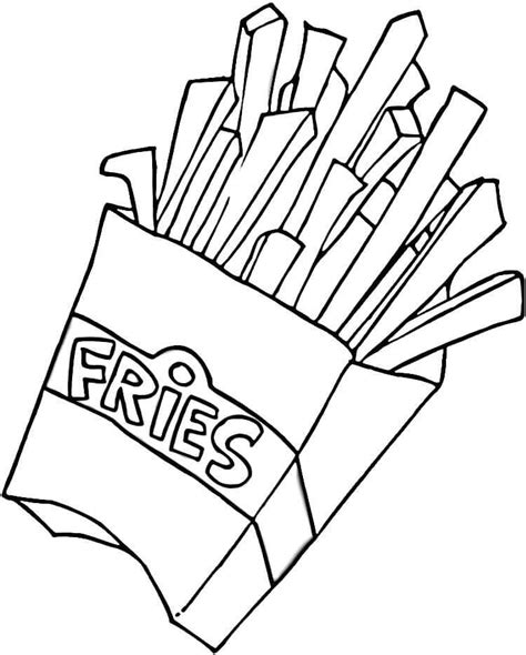 Image result for French Fries Color Page