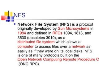 Image result for Network File System Version PPT