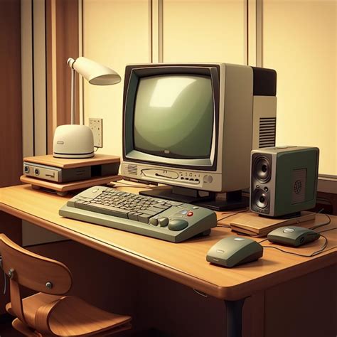 Image result for Retro Computer Desk