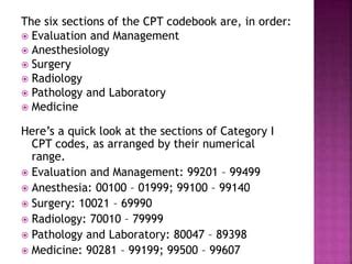 CPT Code Series in Medical Coding に対する画像結果
