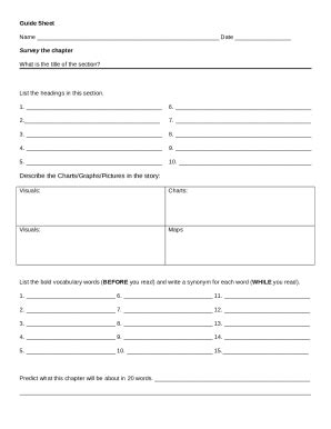 Image result for Guide Sheet Print