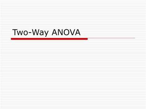 Two-Way Anova Problem に対する画像結果