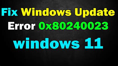 Toradh íomhá ar Windows Update Error 0X80240023