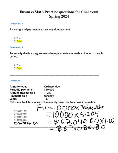 Image result for Examples of Business Math