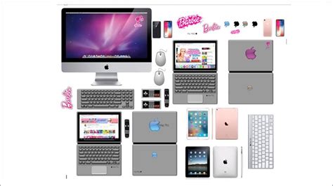 Toradh íomhá ar Barbie Computer Printable