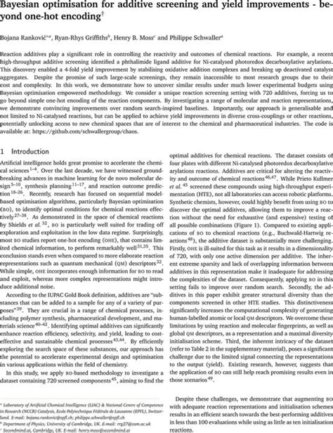 Image result for Chemical Reaction Bayesian Optimization Science