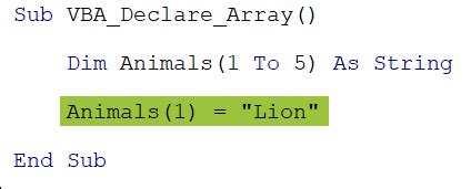 Toradh íomhá ar Visual Studio Declare Array