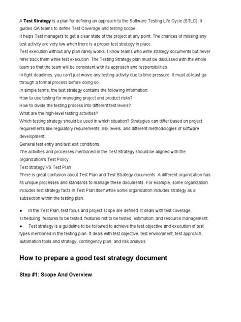 Image result for Test Strategy Document Template Ppt Format