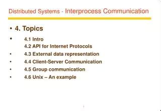 Interprocess Communication in Distributed Computing に対する画像結果
