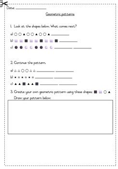 Image result for Geometric Patterns Grade 2