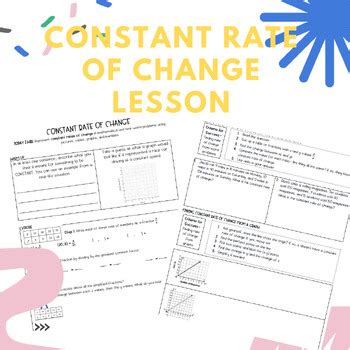 Image result for Constant Rate of Change Lesson 7 Answer Key