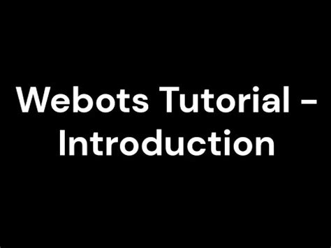 Image result for Webots Tutorial PDF