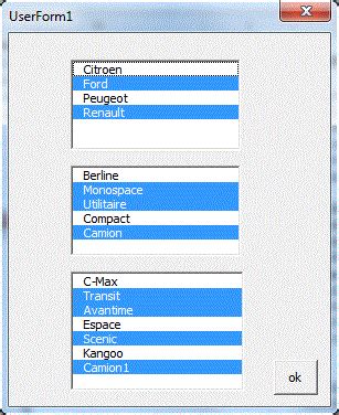 Image result for Formulaire ListBox