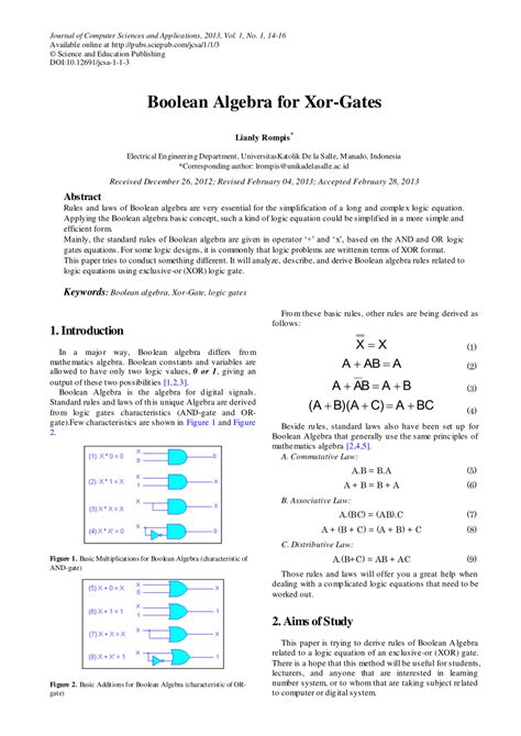 Afbeeldingsresultaten voor Xor Boolean Algebra