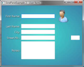 Image result for GridPane JavaFX Example