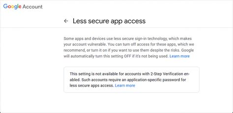 Image result for Turn Off Less Secure Apps