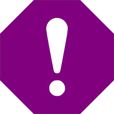 Image result for Purple Error. Sign