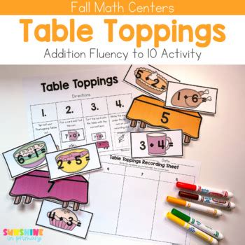 Image result for Addition Table Top Activities